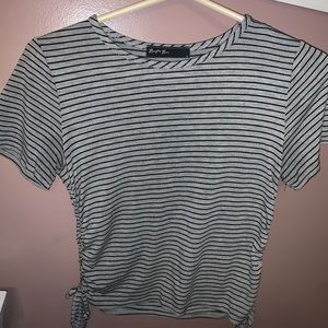 striped short sleeve top